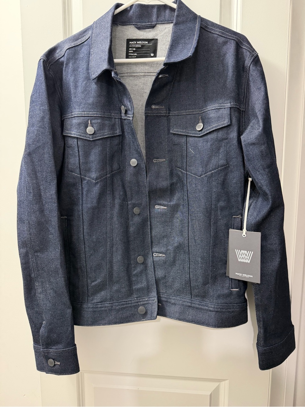 NWT Mack Weldon SILVER Denim Jacket Men’s Size Large - Picture 6 of 10